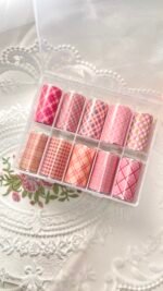 Pink Plaid Foils