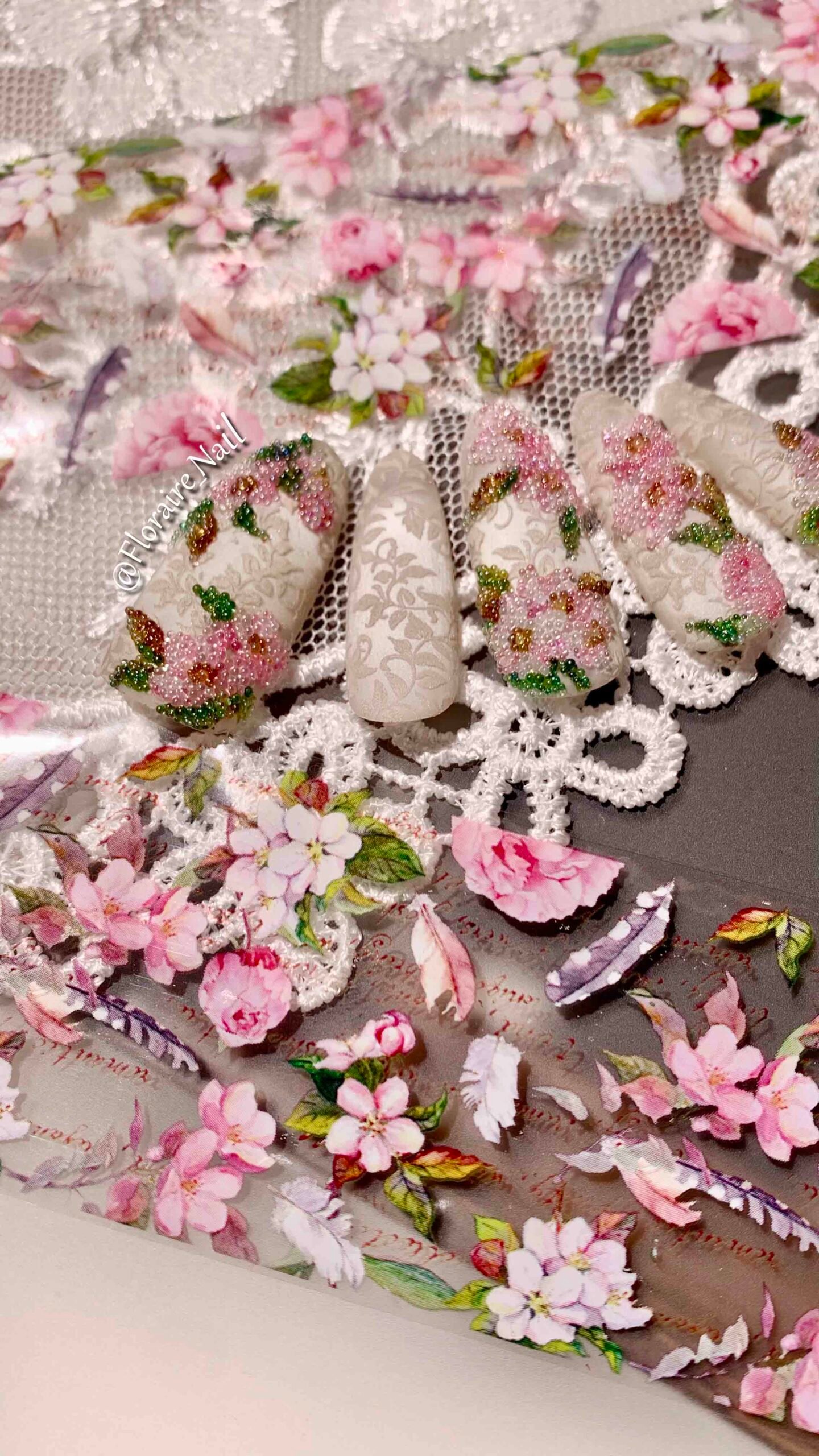glass beads foil-1 Peony Garden Foil - Image 1